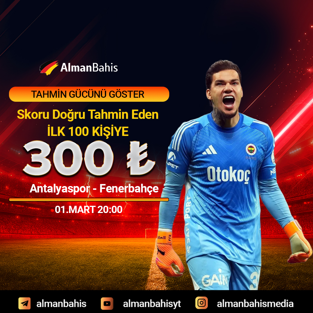 Bahisforumbb's tweet photo. 🎁 Skoru doğru tahmin eden ilk 100 kişiye 300 TL hediye! 🏆

💎 Telegram Üzerinden Tamamen Ücretsiz Katılım!

🔴 TAHMİNİNİ YAP, ÖDÜLÜ KAP 🔔

📱 Katılım Linki : @almanbahistahmin_bot

AlmanBahis Giriş : https://t.co/QleX0VXB46

YATIRIMSIZ
#hamaney 
#SonDakika https://t.co/5YM4fLNYD5