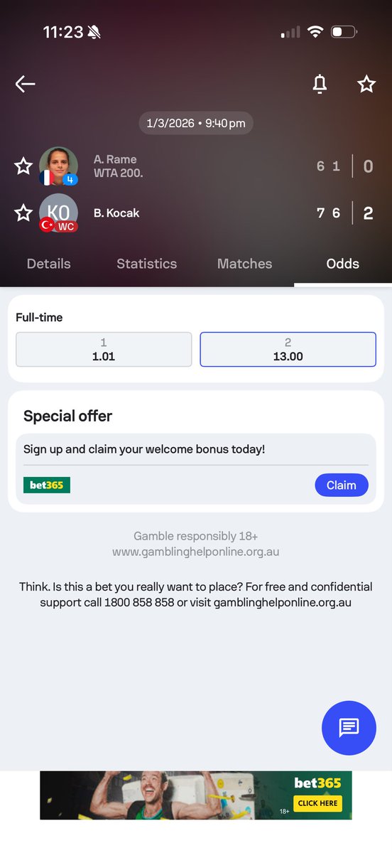 Holy shittt is this the biggest upset of all time ? 
If there’s one worse lmk ‼️ 
#tennis #Gambling𝕏 #GamblingCommunity #gamblingtwitter #OLYMPOP2026 #sports #SportsGambling #wta #atp #IndianWells