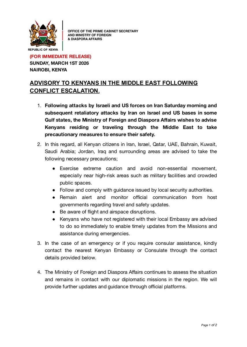 Office of the Prime Cabinet Secretary (OPCS-MFDA) tweet media