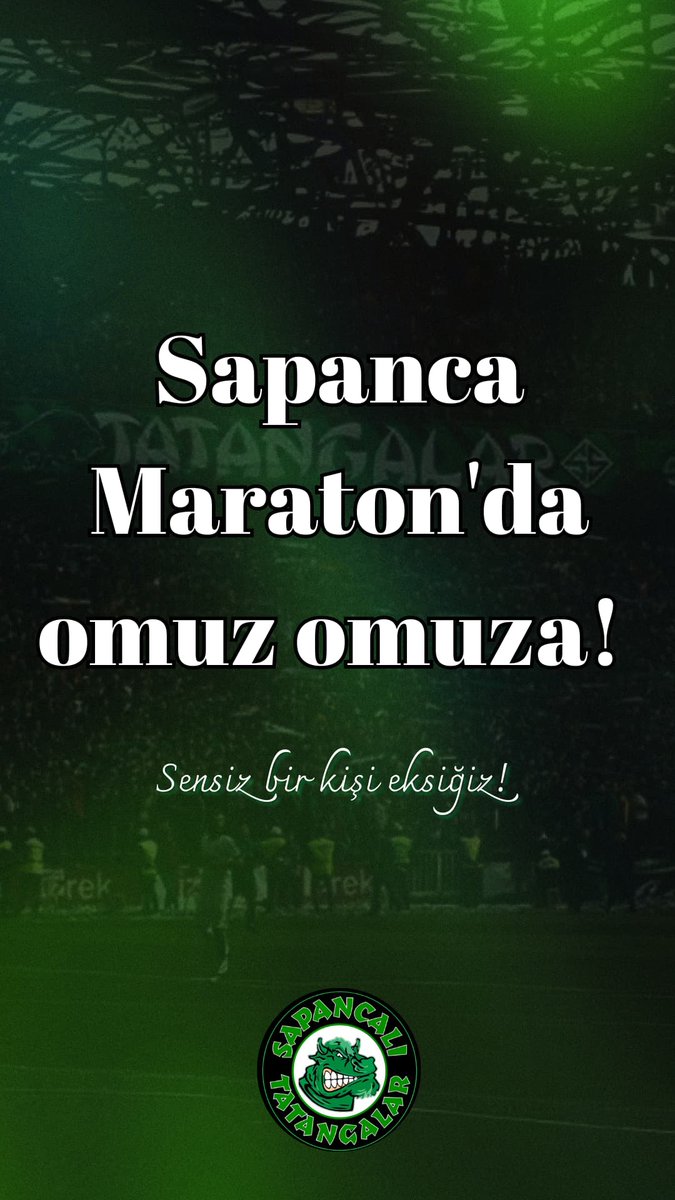 Saat 20:00'da Maraton 115'te buluşalım Sapanca💪🖤💚