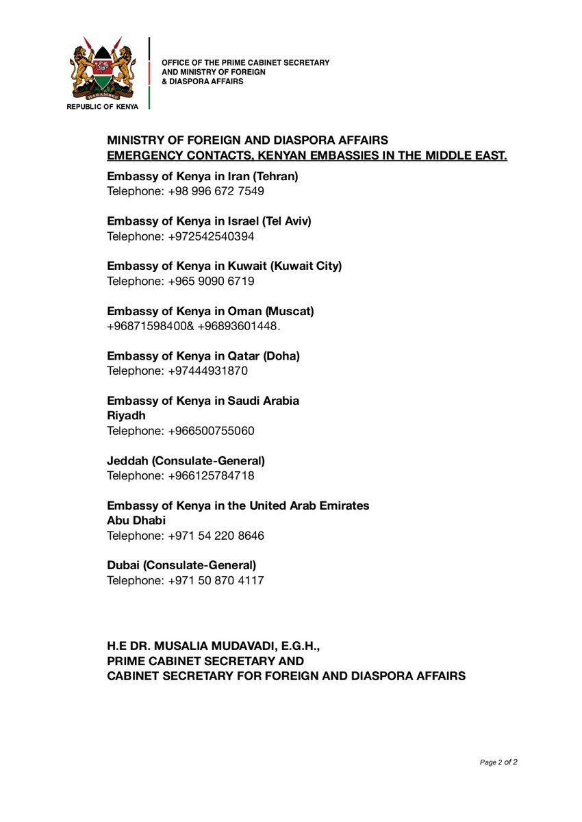 Office of the Prime Cabinet Secretary (OPCS-MFDA) tweet media