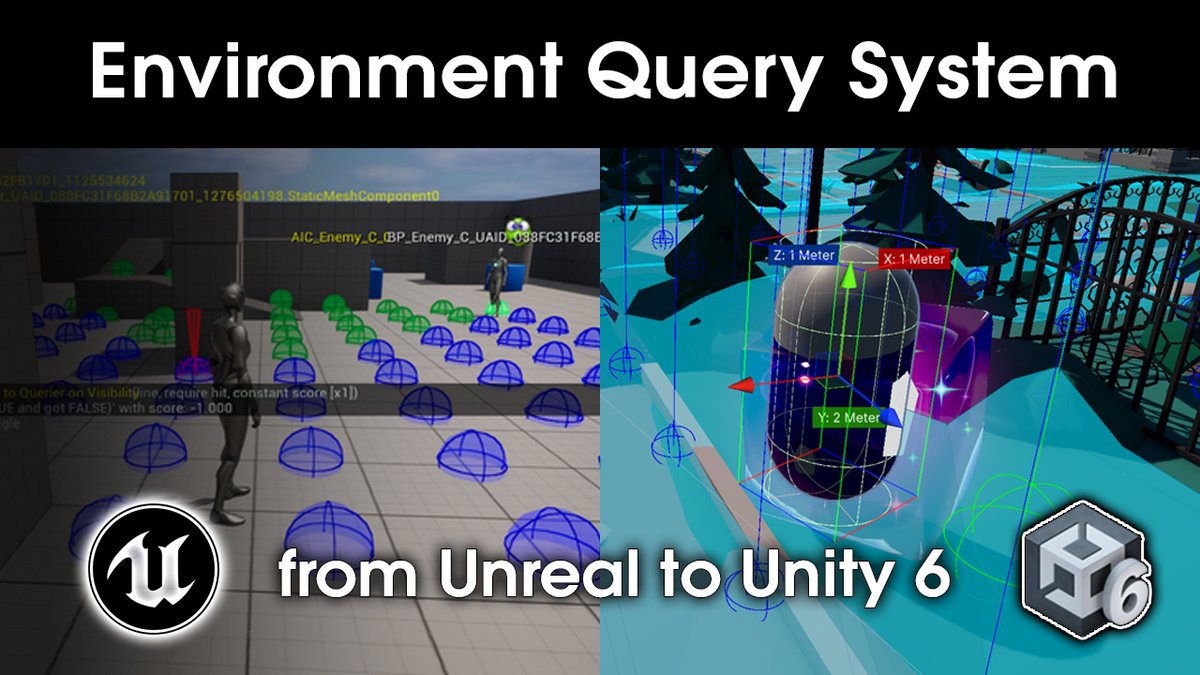 AdamMyhre1's tweet image. Unreal has EQS built in — Unity doesn’t — so let's rebuild the entire Environment Query System from scratch in Unity 6, fully asset-driven and extensible.
#gamedev #indiedev #madewithunity #unity3d
youtu.be/RW5iAJnBXhs