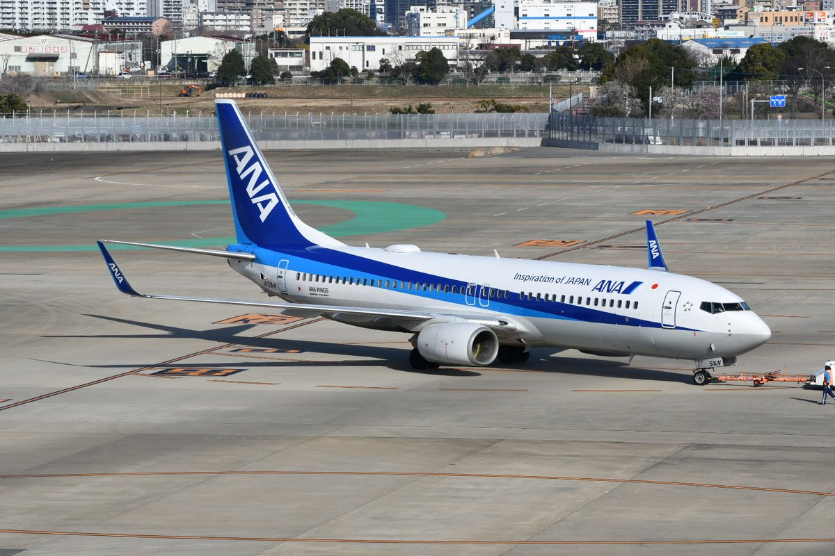 RJFF/FUK ANA B737-881/WL JA51AN 元スターアライアンス塗装機のJA51AN