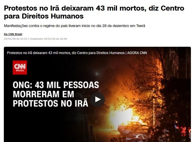 allandospanos's tweet photo. No início do ano, o TERRORISTA Ali Khamenei assassinou 43 mil em protestos. 

43 MIL ASSASSINADOS POR PROTESTAR!

Você viu a extrema-esquerda falar algo?

Se não viu, pode ter certeza que são defensores de terroristas e dificilmente estão fazendo isso de graça. https://t.co/xvok1R3OB5