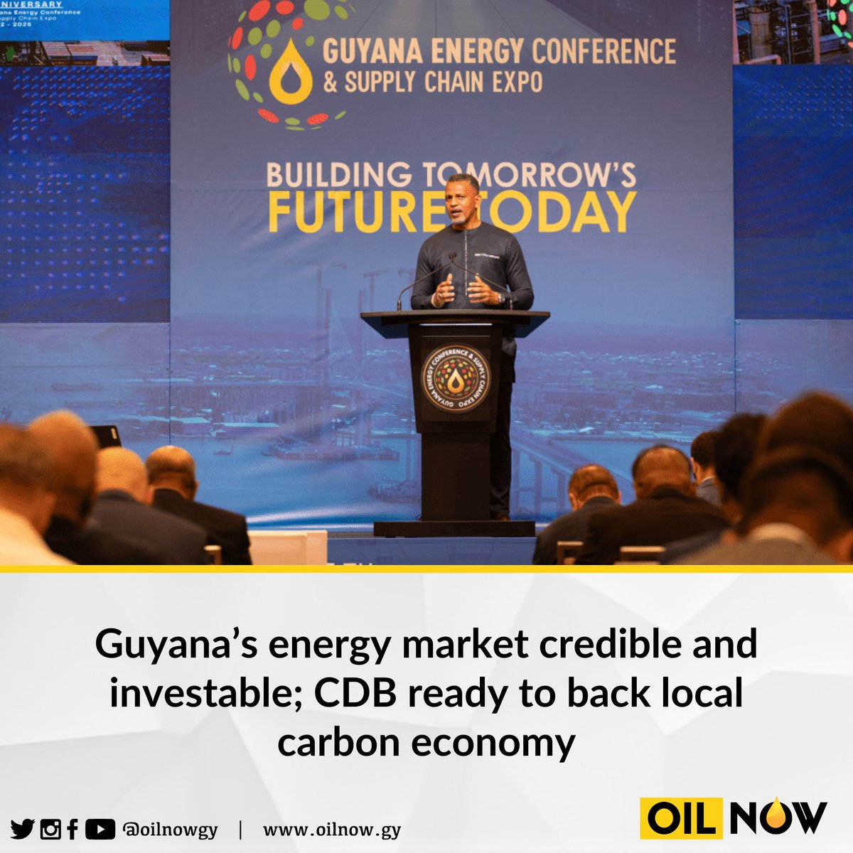 oilnowgy's tweet image. “Guyana’s energy transformation will not be financed solely from public balance sheets or multilateral lending,” he stated. 

READ MORE HERE: oilnow.gy/featured/guyan… #caribbeandevelopmentbank #Funding #Guyana #investment