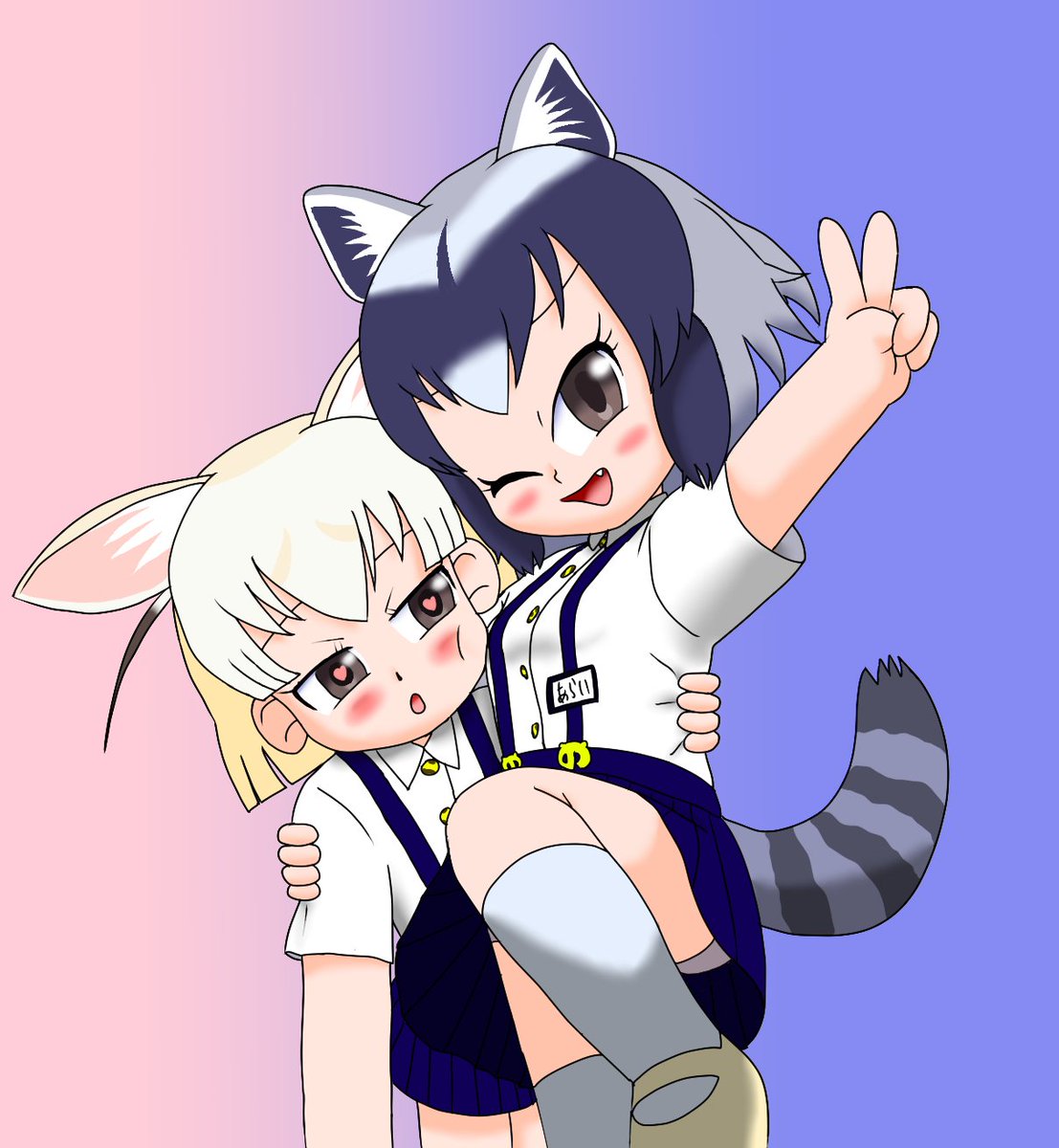 #唐突に5年前の絵を載せる見た人もやる
けもフレどっぷりだった 