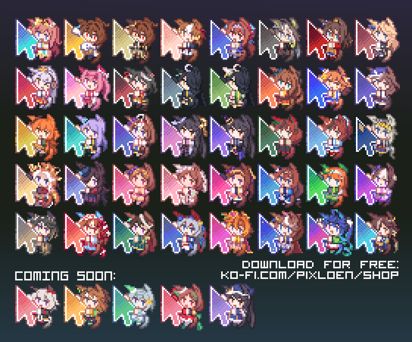 Umamusume Cursor Release!

- Super Creek
- Orfevre

downloads for all cursors can be found in my bio link!

#umamusume #ウマ娘