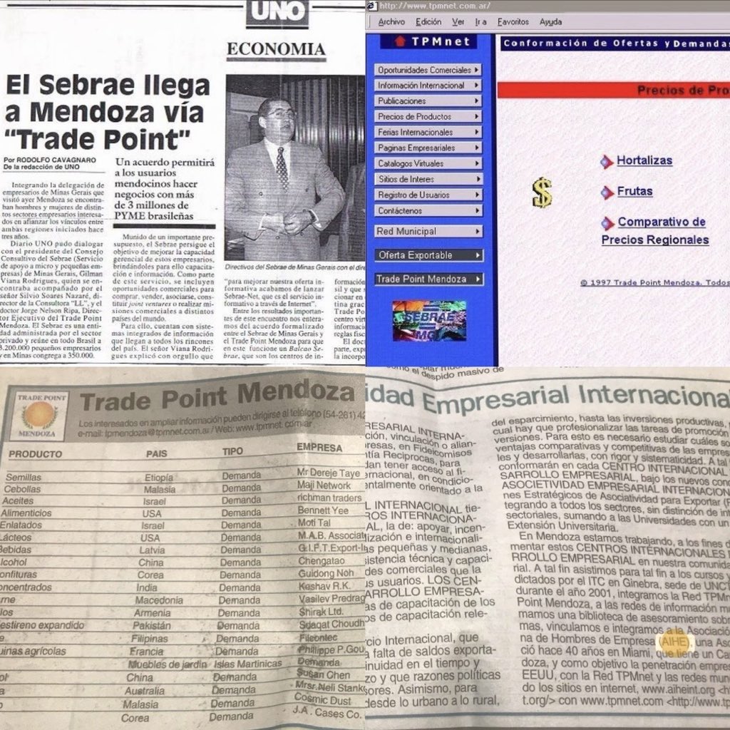 JRIPA's tweet photo. Hace 29 años, el 1/3/1997, Mendoza daba un paso estratégico hacia su internacionalización. 
La Red TPMnet, la alianza con SEBRAE y el Programa de Asociatividad Empresarial Internacional de mi autoría, marcaron un hito para una Mendoza más conectada y con clara vocación global. https://t.co/ARusPcVNdC