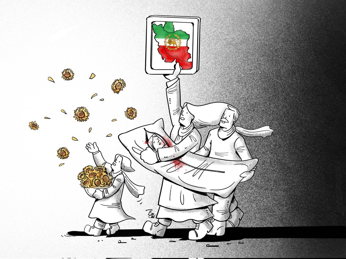 Alirezapakdelc1's tweet photo. ایرانِ آزاد
در چشمانِ مادران و پدرانی ست
که اشک را به بذرِ فردا تبدیل کردند،
و نامِ فرزندانشان را
چون ستاره
بر پیشانیِ شب کوبیدند....
Cartoon by Alireza Pakdel 
#ايران #سارا_ابراهیمی #حمید_مهدوی #Iran https://t.co/Q7kCmWKK7E