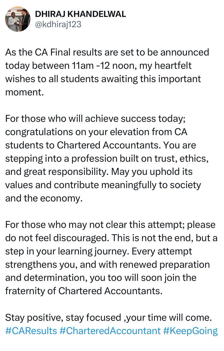 msinghal33's tweet photo. Even CCM doesn’t know about the timing of the results. 
Don’t play with the students emotions. 

@theicai should fix the exact timing and dates for the results. 

Best of luck to everyone…..

#caresults #icai #icairesult #icaiexams #castudents https://t.co/p2OY66OfkT
