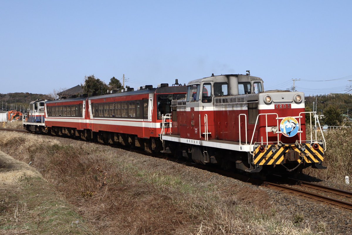 2026/3/1 DL急行「大洗エメラルド号」 KRD5+6000形2B+（KRD64-1） 今回