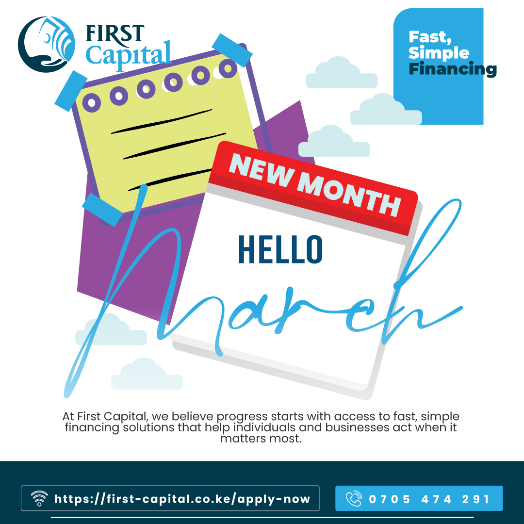 FirstCapitalLtd's tweet image. Hello, March.
A new month means fresh opportunities to grow, move faster, and achieve more

At First Capital, we are here with fast, simple financing solutions to help individuals and businesses move with confidence.

 #FirstCapital #HelloMarch #FinancialSolutions #BusinessGrowth