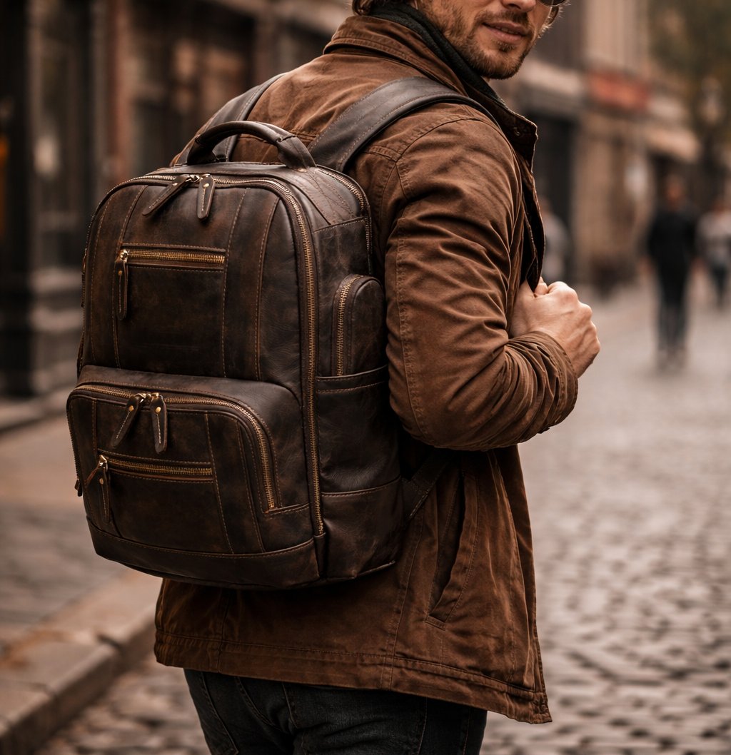 LeathergoodsO's tweet image. Some bags hold your stuff.
This one holds your story. 🏙️

Full-grain leather. Brass hardware. Built for the city — and everything beyond it.

Wear it like you've had it for a decade. Because it'll last that long.

oldtownleathergoods.com/product/multip…

#LeatherBackpack #VintageStyle #MensStyle