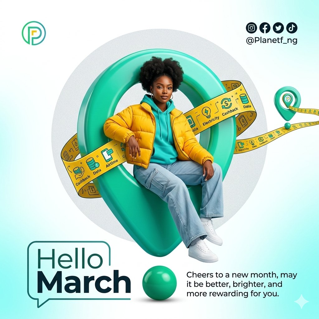 PlanetF_NG1's tweet photo. A fresh month deserves smarter choices.
Recharge, subscribe, and pay your bills on PlanetF and earn cashback while you’re at it.
https://t.co/JlFHK0uoC1
#Planetf #TrendingNow #VDM https://t.co/9O2NbrZ6rm