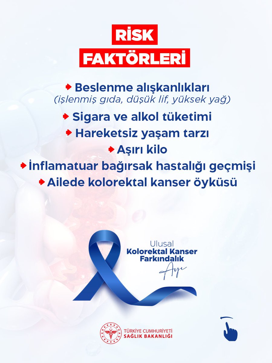 saglikbakanligi's tweet photo. Ülkemizde kanser taramalarının tamamen ücretsiz olduğunu biliyor muydunuz?

#ErkenTeşhisHayatKurtarır #UlusalKolorektalKanserFarkındalıkAyı https://t.co/SuV30FluMe