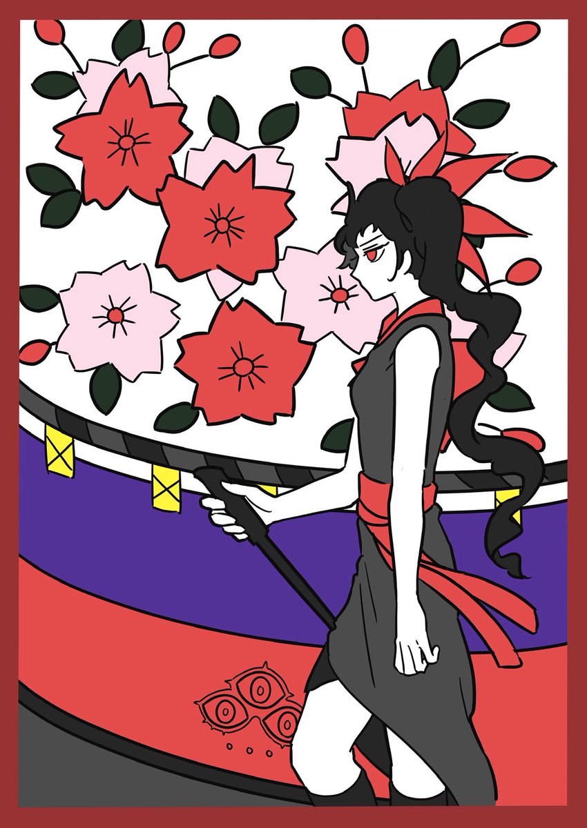 再掲)ユリ様🌸🎴 ユリ様の誕生日3月、桜の3月🎴、そして黒の三月…！