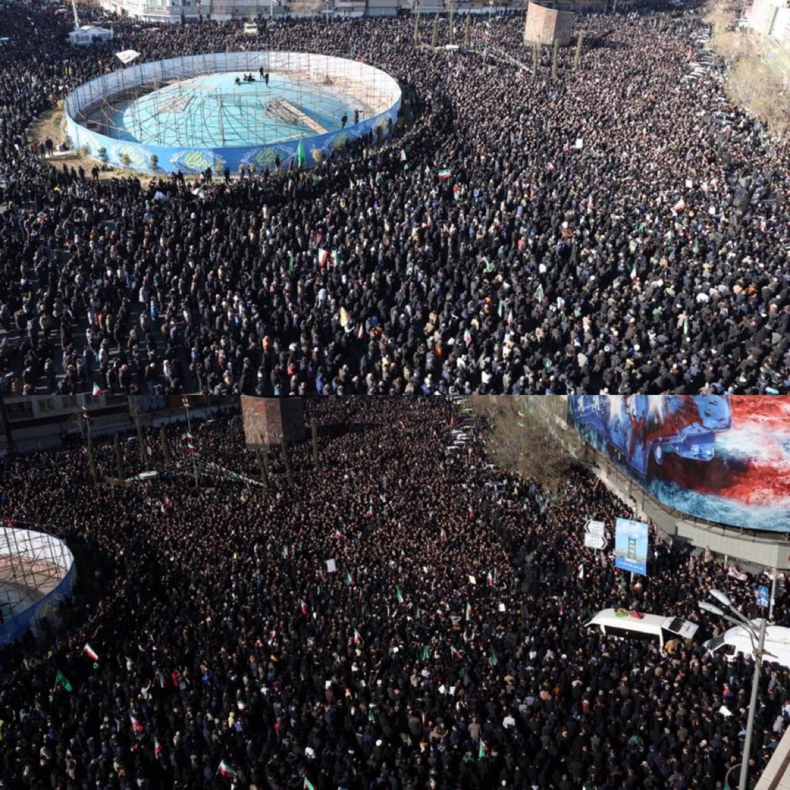 AdameMedia's tweet image. Netanyahu and the west called on Iranians to “flood the streets” &amp;amp; “overthrow” the Islamic Republic

Instead, Iranians have flooded the streets to SUPPORT the Islamic republic. 

The martyrdom of Ayatollah Khamenei has been met with mourning, not celebration.