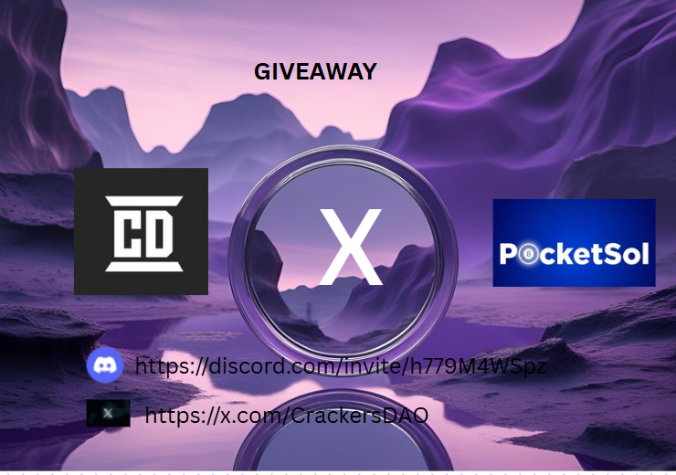 CrackersDAO's tweet photo. 𝗚𝗶𝘃𝗶𝗻𝗴𝗮𝘄𝗮𝘆 2𝐱GTD,3𝐱fcfs 𝗦𝗽𝗼𝘁𝘀 𝗙𝗼𝗿 𝗨𝗽𝗰𝗼𝗺𝗶𝗻𝗴 𝗛𝘆𝗽𝗲 𝗣𝗿𝗼𝗷𝗲𝗰𝘁 — 𝐂𝐡𝐮𝐟𝐟𝐬❗️ 𝐓𝐨 𝐞𝐧𝐭𝐞𝐫 𝐭𝐡𝐞 𝐠𝐢𝐯𝐞𝐚𝐰𝐚𝐲 : • 𝗙𝗼𝗹𝗹𝗼𝘄

@CrackersDAO

@Pocket_SOL
• 𝗟𝗶𝗸𝗲, 𝗥𝗧, 𝐃𝐫𝐨𝐩 sol 𝐀𝐝𝐝𝐫𝐞𝐬𝐬  • 3 𝗵𝗿𝘀! https://t.co/nNCURA3I1Y