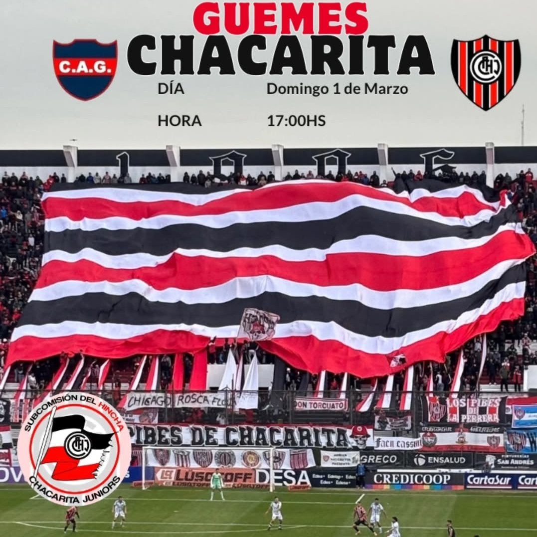 ¡PRÓXIMO PARTIDO! 🔴⚪⚫

Hoy DOMINGO desde las 17HS jugamos en Santiago del Estero contra Atlético Güemes.

#HaceteSocio
#VamosChaca
#TodosJuntos