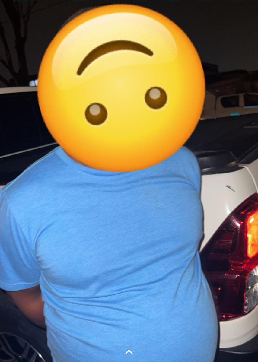 JoburgMPD's tweet photo. During patrols #JMPD TRU officers spotted a white Honda Brio without number plates driving recklessly at Eloff & Wemmer Jubilee Rd. When officers attempted to stop it, passengers fled on foot & the driver sped off.
A chase ensued. The vehicle was intercepted at Von Brandis Street in Joburg.

The driver falsely claimed to be a JMPD officer & upon investigation, it was discovered that he is a former JMPD officer.  The officers searched him & his vehicle & found an iPhone in his possession. The officers who chased the males who fled on foot came to the scene with a victim, he alleged he was kidnapped & robbed by suspects posing as officers. He positively identified the suspect & the phone.

The suspect was arrested for common robbery, reckless & negligent driving, impersonating Police officers & defeating the ends of justice. He was detained at JHB Central SAPS.
#BuyaMthethoManjeNamhlanje 
#SaferJoburg 
#JoburgRoadSafety