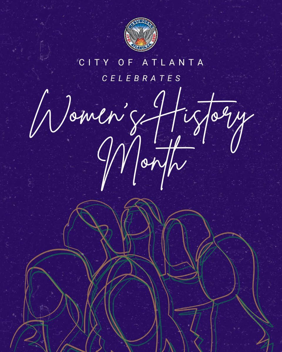 CityofAtlanta's tweet photo. Atlanta, it’s Women’s History Month. We celebrate the women who have shaped our city, strengthened our communities, and continue to lead Atlanta forward every day. Follow along as we honor their impact and the legacy they’re building across Atlanta. https://t.co/kkmNUFUYFS