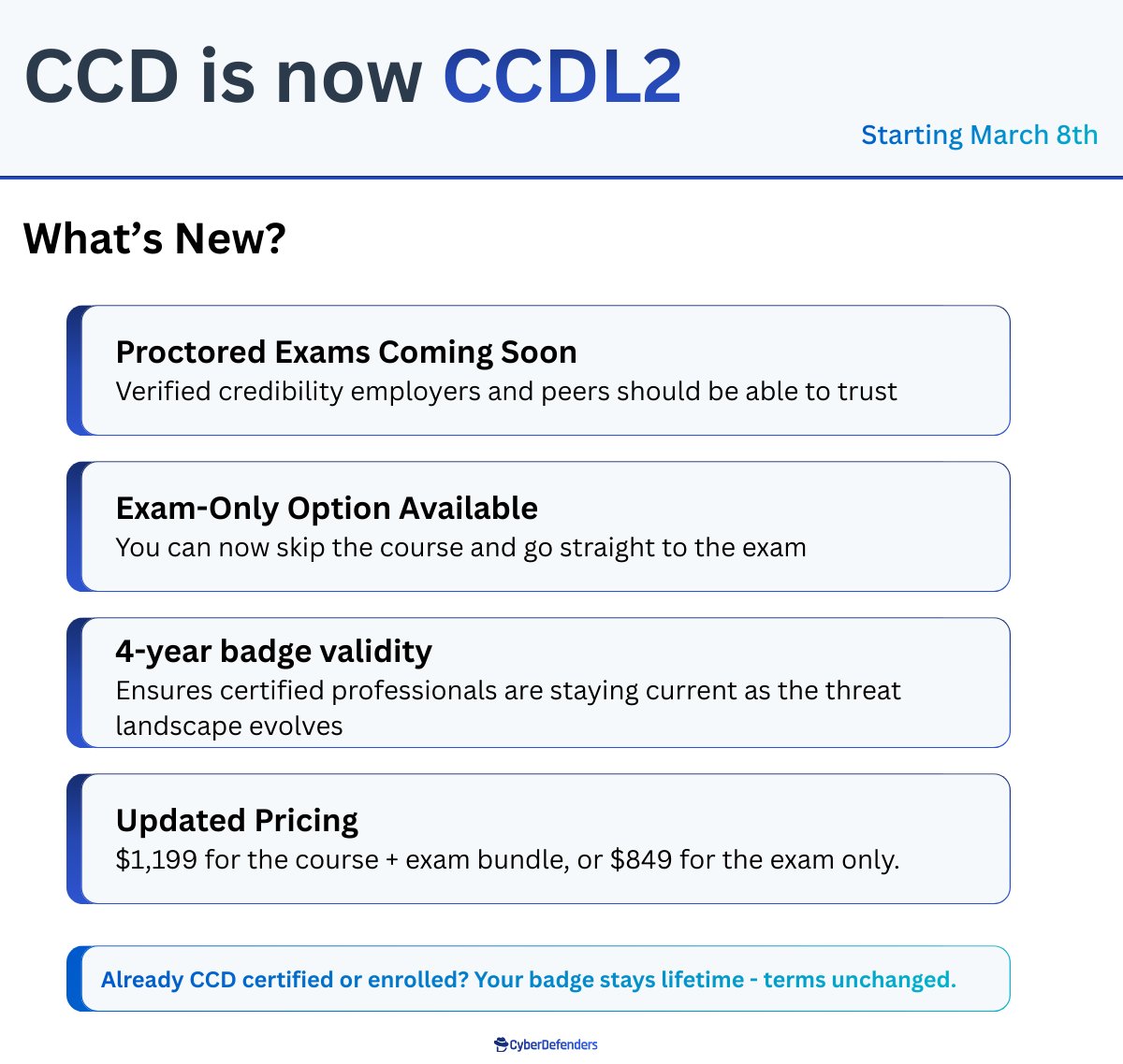 🆕 Starting March 8th, CCD is becoming CCDL2. We're building a clear ...