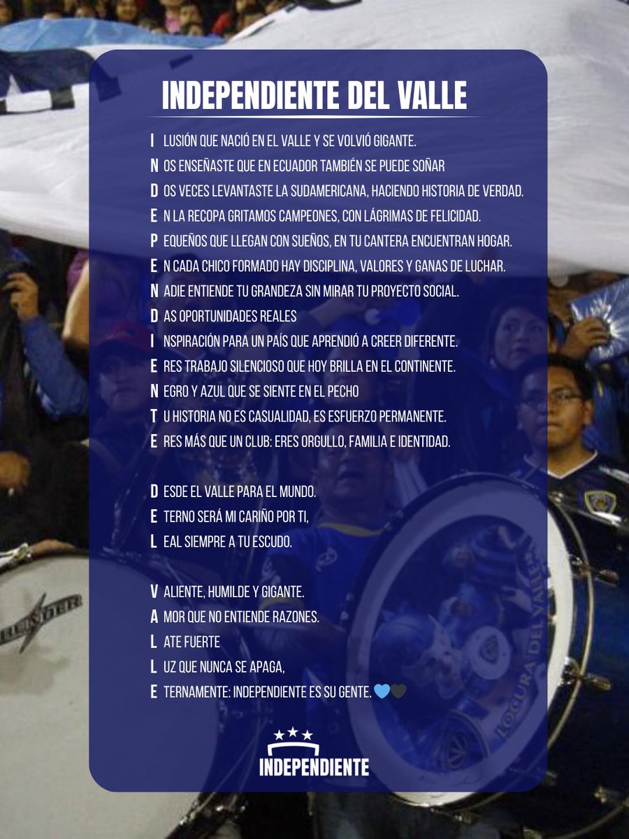 Feliz Aniversario mi amigo <a href="/IDV_EC/">Independiente del Valle</a> 🥳

Gracias por todo los que nos has dado, por esas alegrías, amigos y momentos en familia.

Independiente es su gente, nos representa, nos identifica y nos hace día a día enamorar más de tus colores.

Felices 68 👊