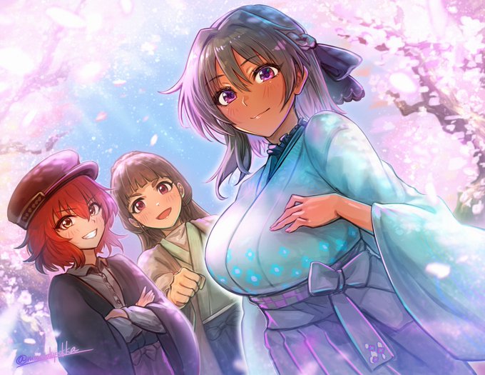 2026年も早くも3月に突入し桜の季節も近づいてまいりましたね 去年東京は3月に大雪振ったりしましたが今年はどうなるか、気温急変による体調不良に気を付けて今月も頑張っていきまっしょい #デレマス #ナターリア #村上巴 #神谷奈緒