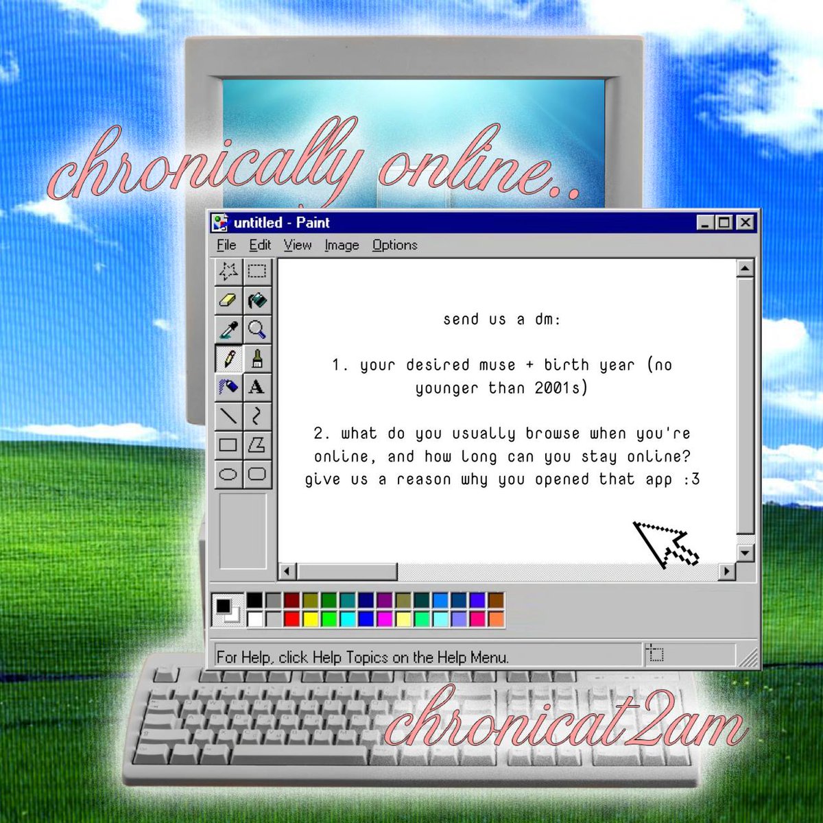 chronicat2am's tweet photo. new batch access is temporarily unlocked for wandering digital souls.

if your screen time proves you belong somewhere, this is it.

details are in the attached image.

retweet this tweet &amp;&amp; follow us once you’re done. applications close without warning. :-) https://t.co/vPa4KA640M
