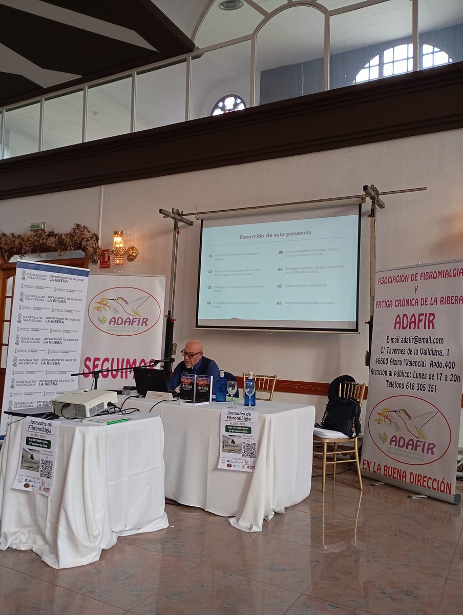 Ayer en Alzira, una jornada intensa y productiva sobre #Fibromialgia, #Discapacidad y Trabajo, organizada por la Asociación <a href="/ADAFIR1/">ADAFIR</a> . Abordamos las herramientas legales y científicas para defender nuestros derechos.