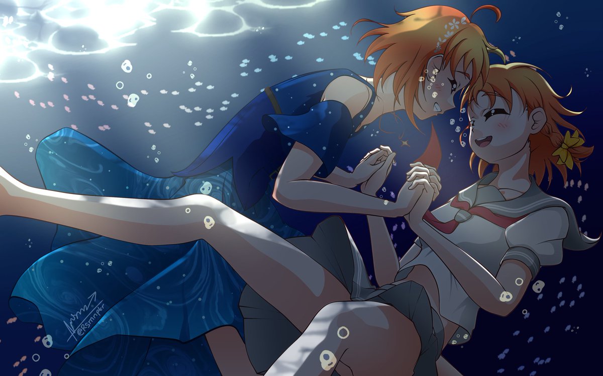 #これを見た人は背景が海の画像を貼れ
海のなかで。

#Aqours #高海千歌