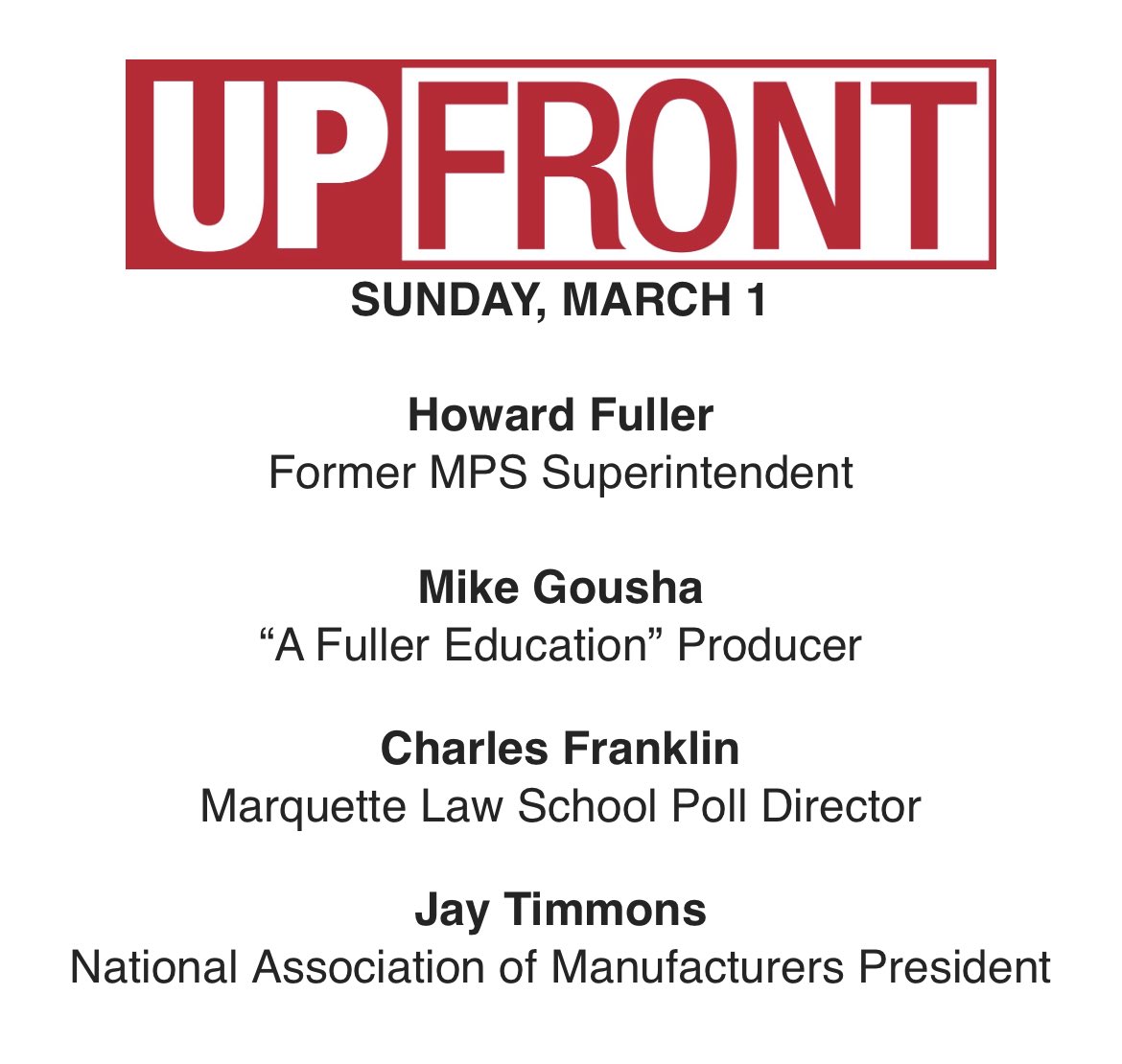 mattsmith_news's tweet image. This morning on UPFRONT: