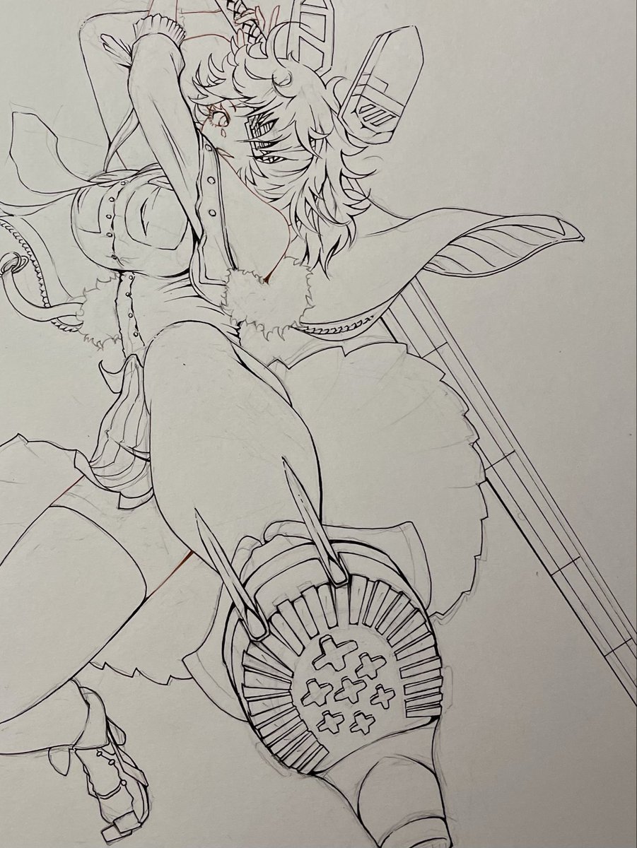 ひととおりペンを入れました🖋️
今日はここまで。。。 