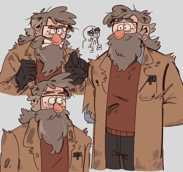 gravityfessups's tweet photo. "Honestly, it makes me laugh that Ford was going to have a beard like Fiddleford; there's even a sketch and he looks so cute. I did like his design, to be honest.They will both look very cute 😭♥️♥️" https://t.co/kMTdTgH1Im