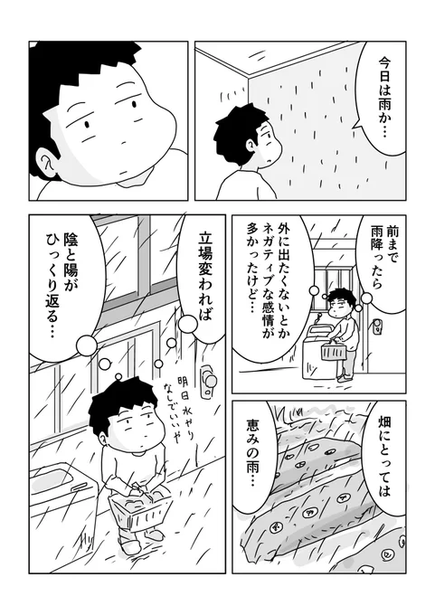 畑を始めてから雨がちょっと嬉しい 