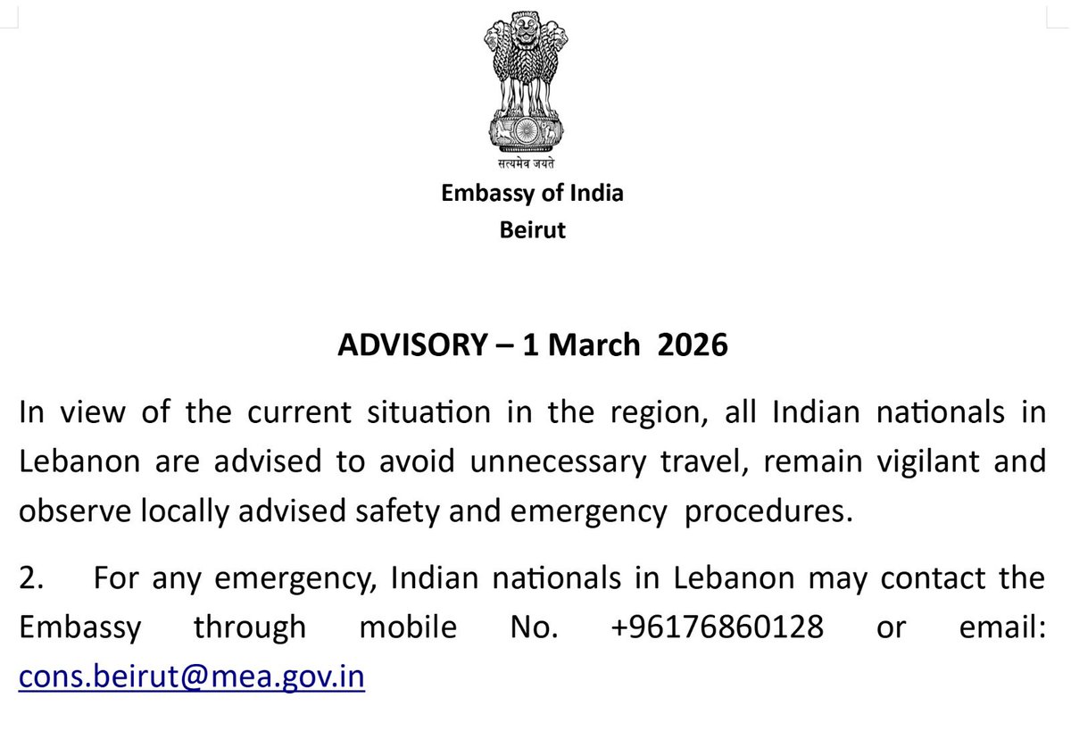 India in Lebanon (Embassy of India, Beirut) tweet media