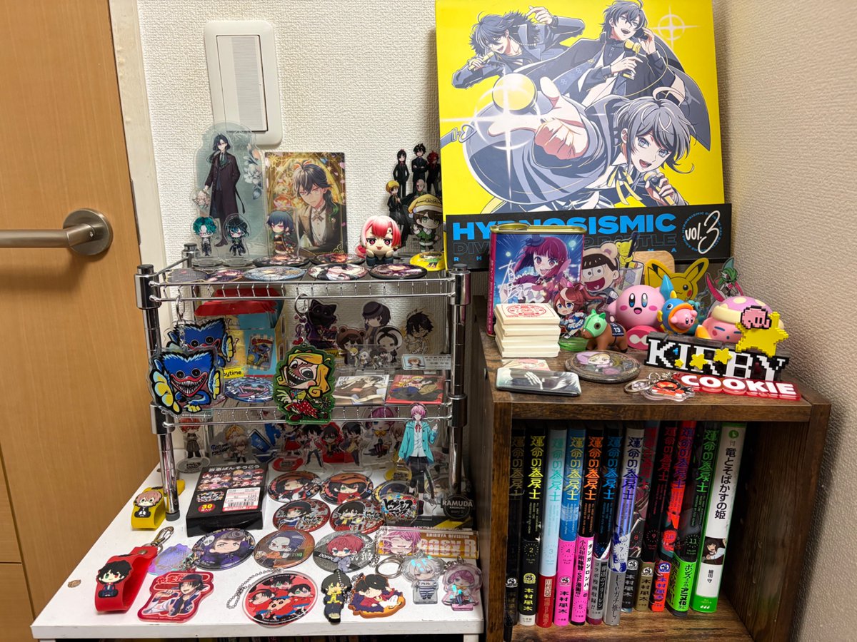 ghostisfreetime's tweet photo. 飾る場所がこれで完璧に消えました
（まだ収納箱の中にグッズアホほどある） https://t.co/DJhZEkcQWN