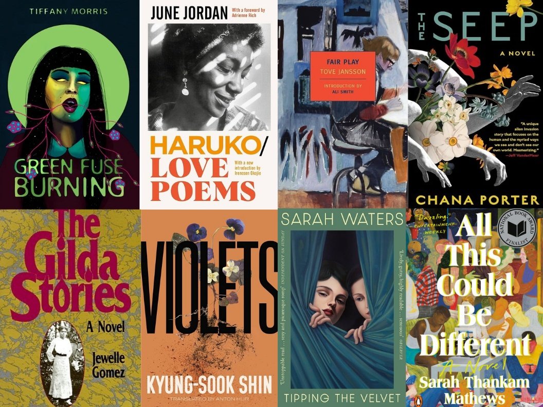 yangcuddygf's tweet photo. books by queer women about queer women https://t.co/pKYU9ArtLz