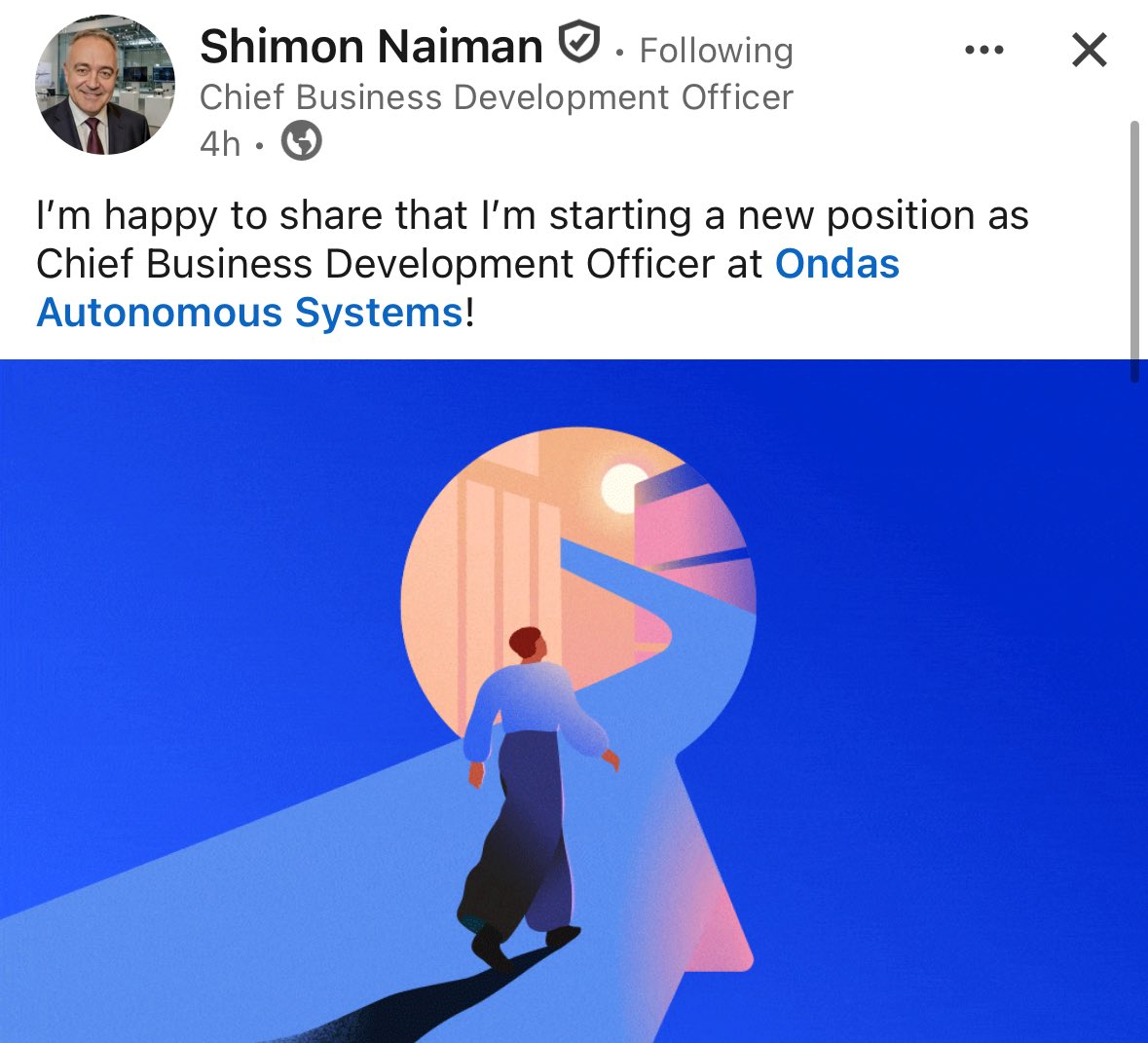 $ONDS

🚨 New Chief Business Development Officer @ OAS.

Welcome, Shimon Naiman.
