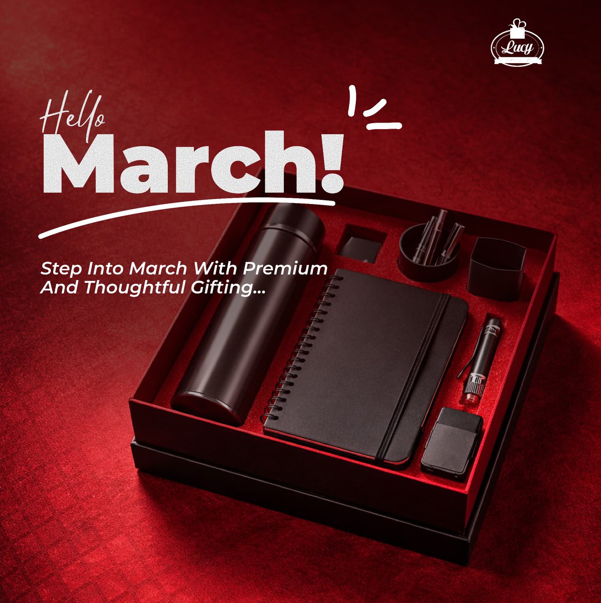 Lucydotng's tweet photo. Hello March 🌸✨

Step into the new month with premium and thoughtful gifting that speaks class, value, and intention. 🎁🖤 https://t.co/UCMy8Aukth