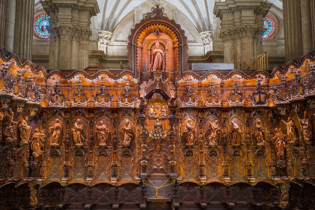 Magicalspain's tweet photo. Choir stall of Guadix Cathedral, Granada. https://t.co/8FIxHbpxlr