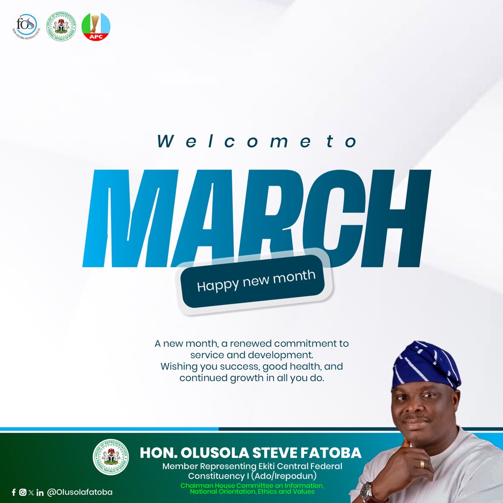 My Dear People of Ekiti Central I,

Happy New Month.

Thank you for the trust you’ve placed in me to represent you in the House of Representatives. I remain fully committed to advocating for your needs and ensuring your voices are heard.