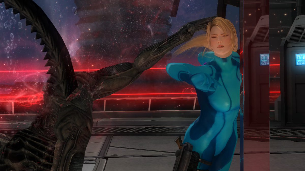 Samuspvb's tweet photo. Zero Suit Samus... defeated.
The galaxy's strongest bounty hunter... now helpless prey.
Alien pinned her down. No escape.👽
#ryona
#リョナ
#zerosuitsamus
#samusaran https://t.co/vvNwEZHRPE