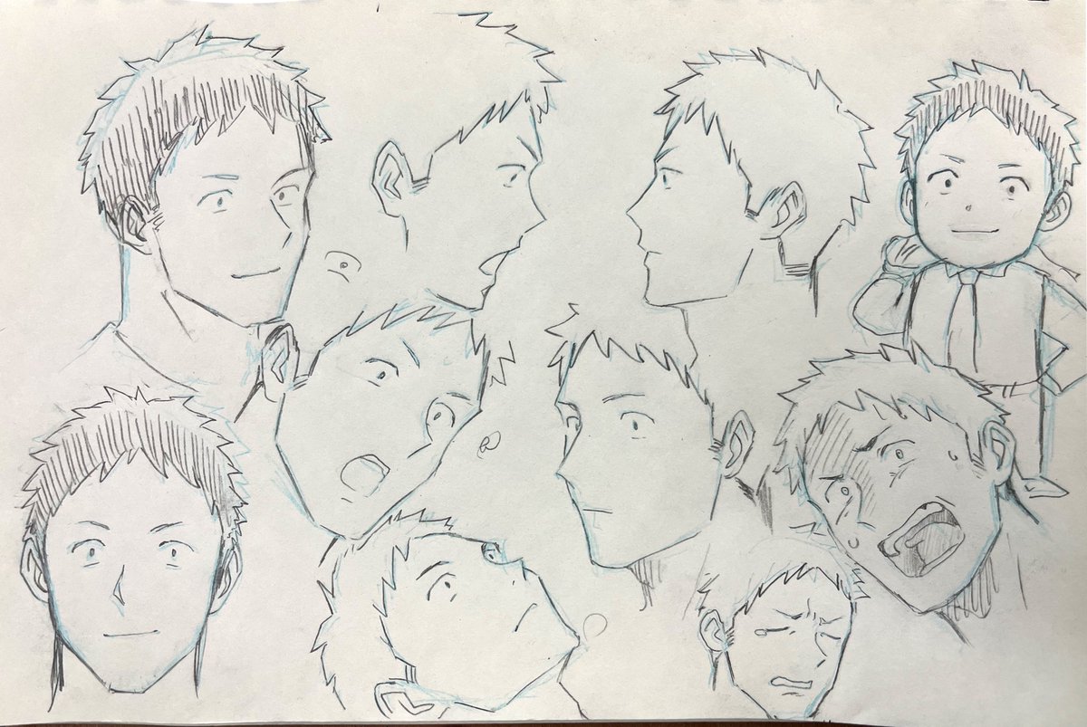漫画っぽい鼻の練習