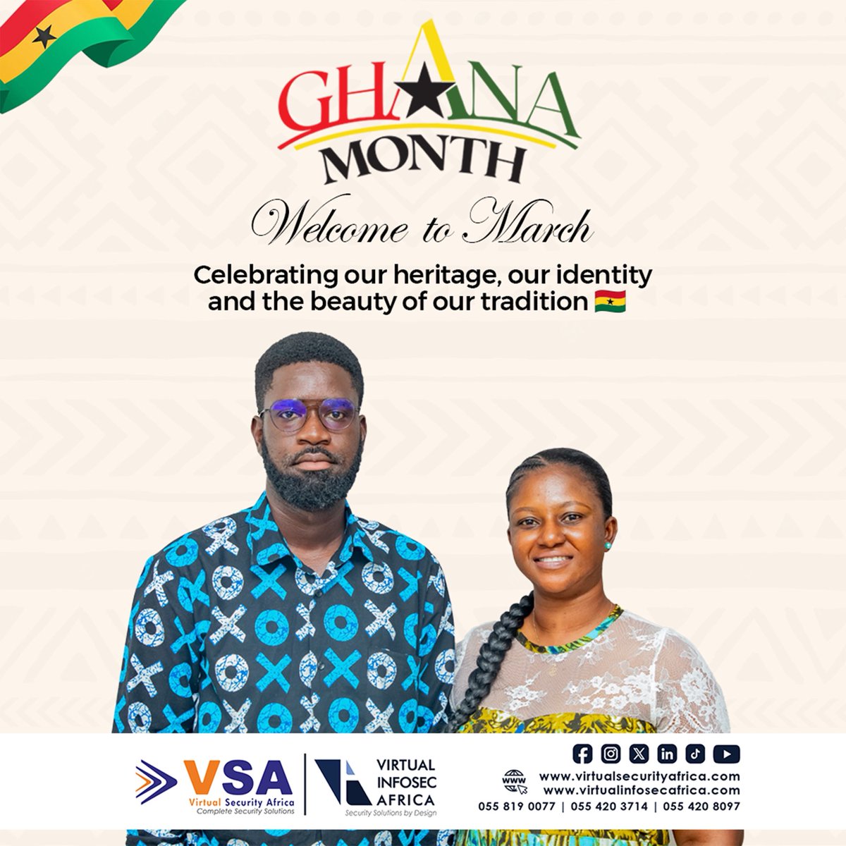 This Ghana Month, we celebrate the heritage that shapes our identity and the excellence that drives our mission. 🇬🇭

Happy New Month… 

#VirtualInfosecAfrica #VirtualSecurityAfrica #GhanaMonth