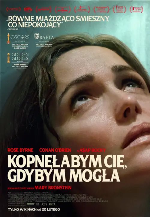 „Kopnęłabym cię, gdybym mogła” 2025, r. M. Bronstein 
Trudno się ogląda ten film. Znam ten moment wszechogarniającego wyczerpania, gdy chcesz, by ktoś mówił ci co masz robić. Żeby nie myśleć. Rose Byrne niesamowita, wszystkie nagrody się jej należą.7.5/10
#watchlist #Oscars2026