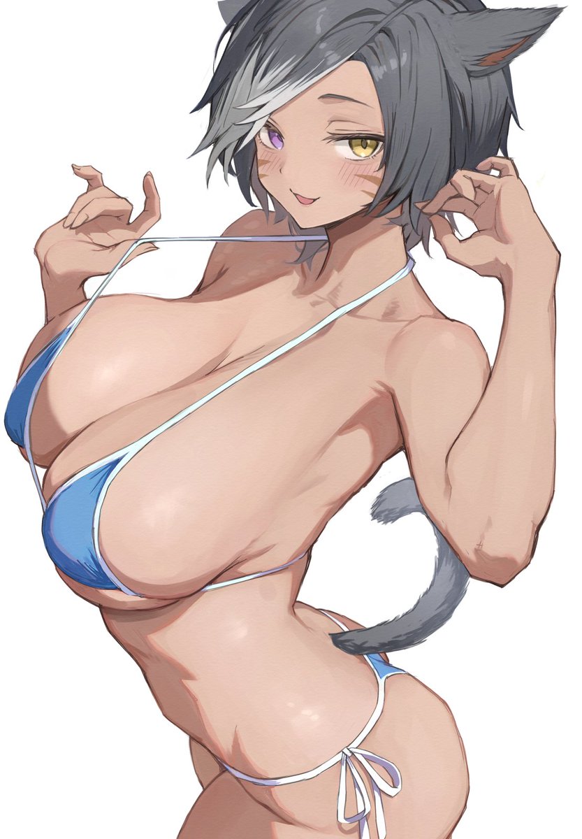 爆乳のミコッテには自信があってぇ... 