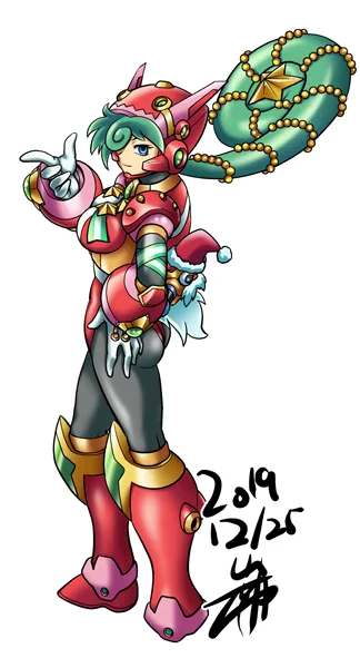 過去絵ですがロックマンXコマンドミッション関連趣味絵その1。