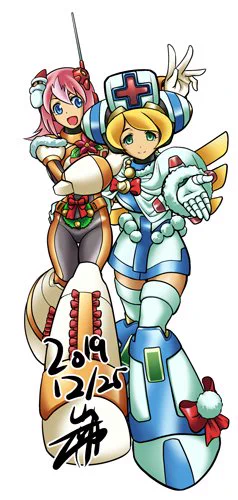 過去絵ですがロックマンXコマンドミッション関連趣味絵その1。