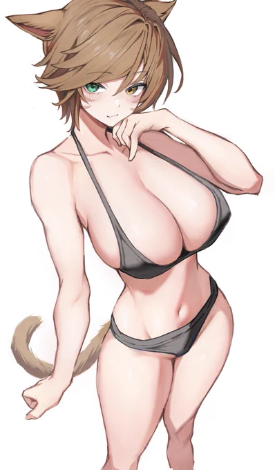 爆乳のミコッテには自信があってぇ...